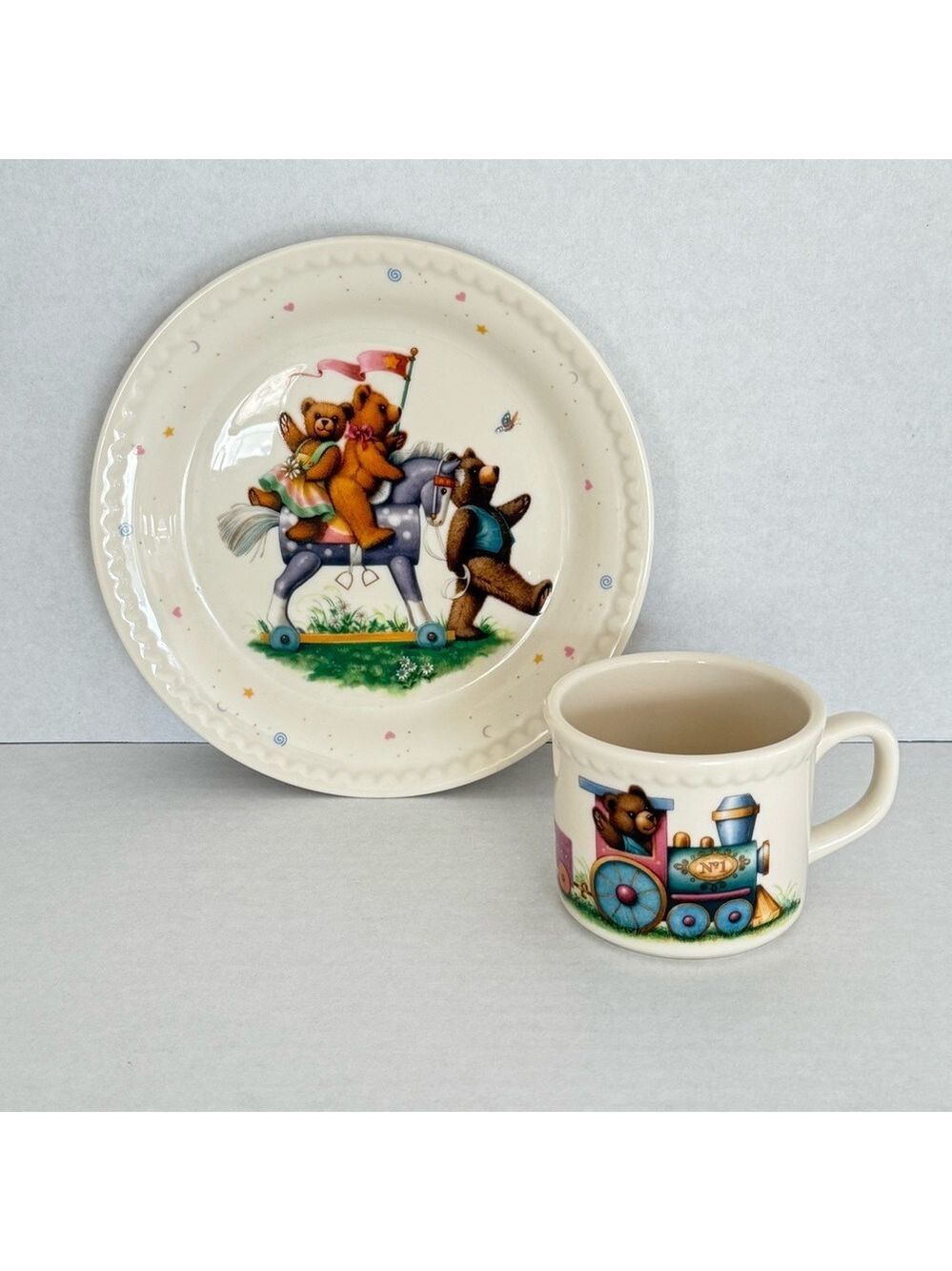 Lenox “China Bears” Heirloom Collection Plate Mug Cup Toddler Baby Gift
